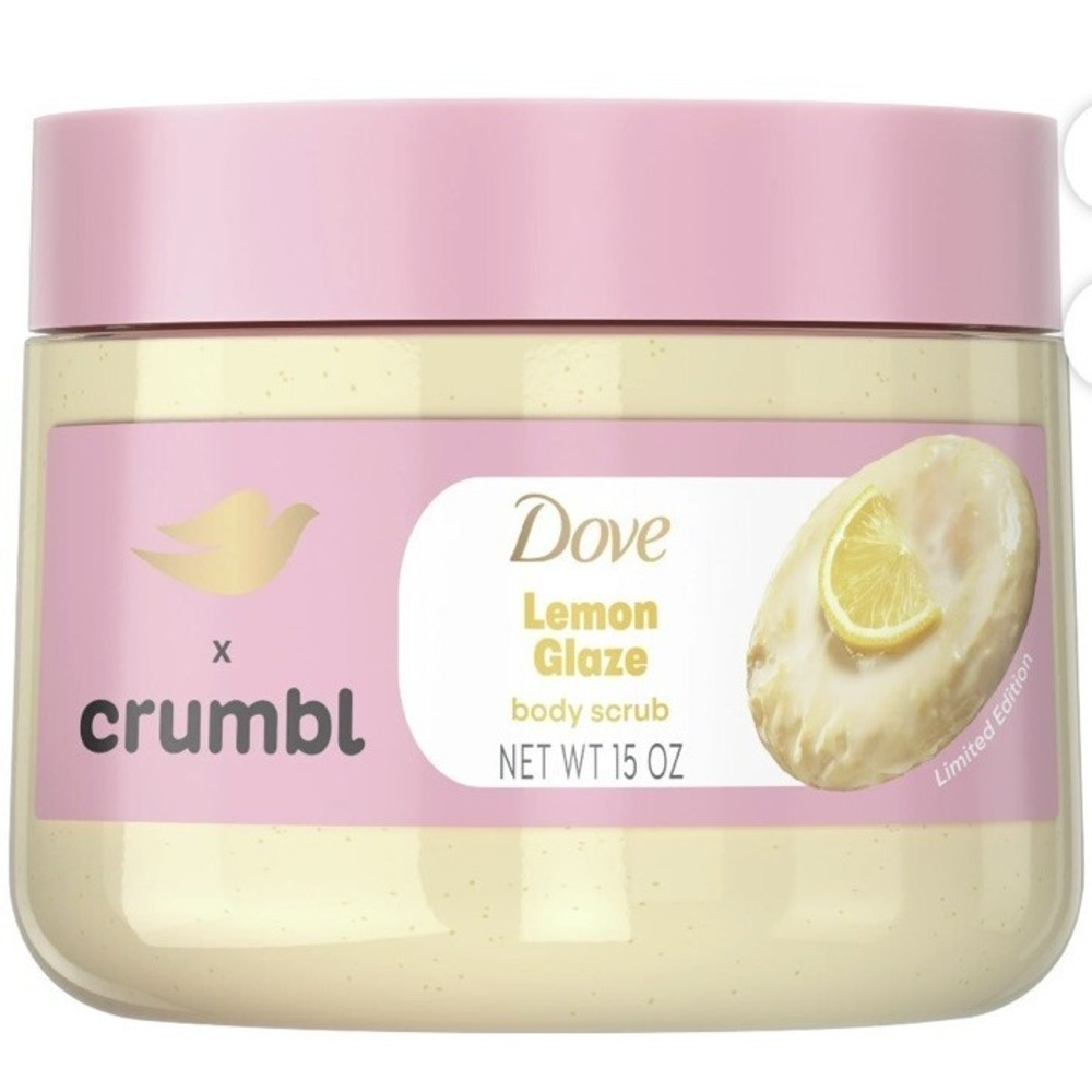 Dove X Crumbl Body Scrub Exfoliating Lemon Glaze NEW 15oz